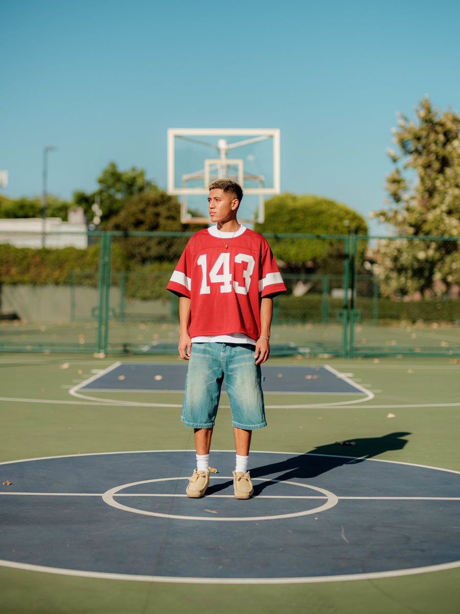 LOVE APPROVED DENIM CARPENTER SHORTS